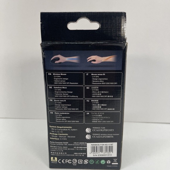 Perixx PERIMICE-713N Wireless 2.4G Optical Ergonomic Vertical Mouse - Picture 3 of 10